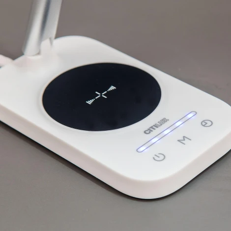 Офисная настольная лампа с беспроводным ЗУ Citilux Ньютон CL803051 (LED, 220V, выключатель)