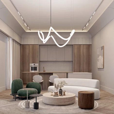 Подвес телескопический MAG-FLEX-ROD-TRACK-L2000 (BK) (Arlight, IP20 Металл) 034073