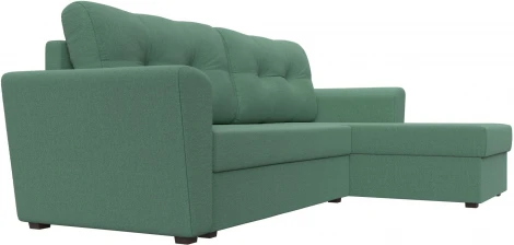Диван угловой Амстердам Лайт правый угол (Зеленый/Рогожка) Лига Диванов арт.121171