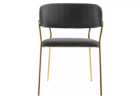 Стул Woodville на металлокаркасе Kamelia grey / gold 11777