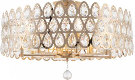 Потолочная люстра хрустальная на штанге Arte Milano Sorrento-1019 371019/8/50/580 GD (220V)