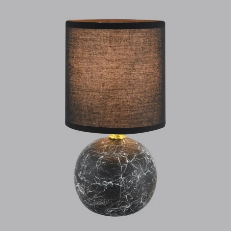 Настольная лампа Lumion Vilana 8167/1T черный, керамика/текстиль E14 1*40W 220V (выключатель, круглые)