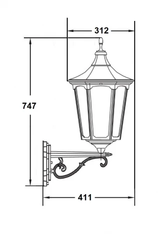 Настенный фонарь уличный Oasis Light ALBORG L 79701L 02C Bl