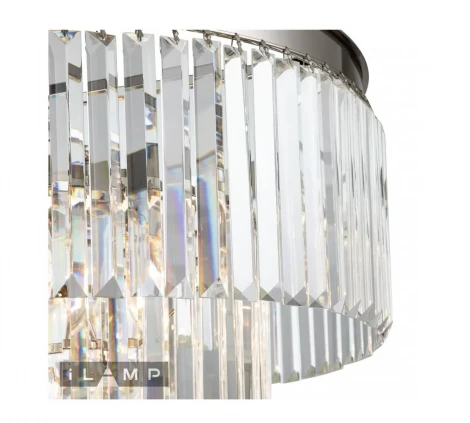 Подвесная люстра каскадная iLamp Triumph 7383/8P NIC (220V, хрусталь, на цепи)