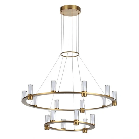 Подвесная люстра Odeon Light Defance 7144/110L античная бронза/акрил/металл IP20 LED 93W 5960Лм 3000K 180° 220V