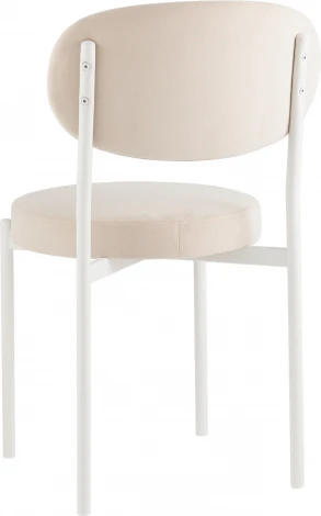 Стул Бриф SN велюр молочный каркас белый муар Stool Group арт.УТ000039457
