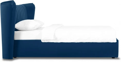 Кровать Queen Agata Lux ОГОГО (арт.636849), (Ткань/Синий)