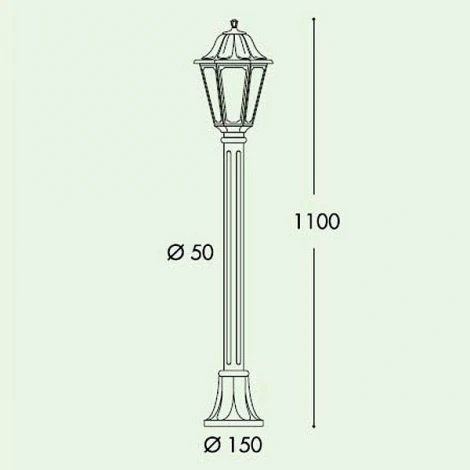Наземный фонарь уличный IP44 Fumagalli Anna E22.151.000.AYE27