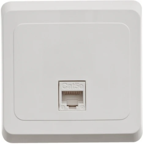 Розетка встраиваемая Ethernet RJ-45 (белый) Systeme Electric Etude KOMC-001b