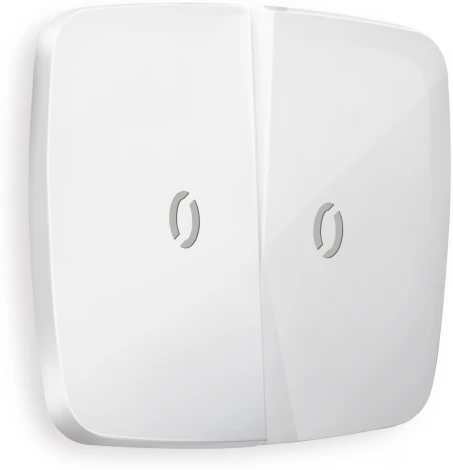 Лицевая панель Ambrella Volt OMEGA (Белый глянец) для 2-клавишных выключателей с подсветкой QUANT OP1040