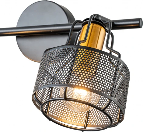 Спот Escada Zoom 1100/2A 2x40Вт E14, металл, чёрный/золото (220V)