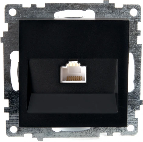 Розетка Ethernet RJ-45 (черный) Stekker Катрин 39613