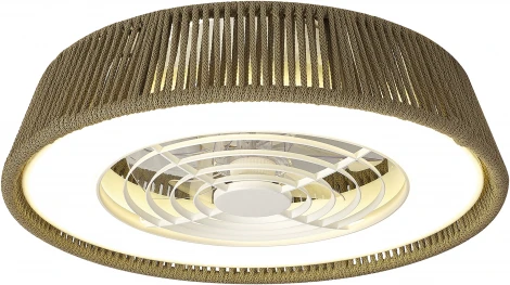 Потолочная люстра светодиодная с вентилятором Mantra Polinesia 8228 (регулировка яркости, 220V, пульт управления, круглые, IP44)