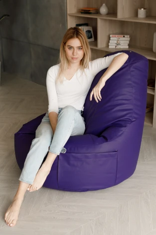 Кресло Dreambag Комфорт Фиолетовое ЭкоКожа (Классический) 3710901