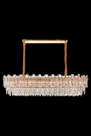 Подвесная люстра Fluorite Constancia FL1063-21P (220V, хрусталь, на цепи)