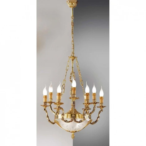 Подвесная люстра Nervilamp 231 231/9+2 (220V, на цепи, подсвечник, свеча)