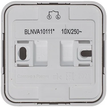 Выключатель накладной одноклавишный (белый) Systeme Electric Blanca BLNVA101011
