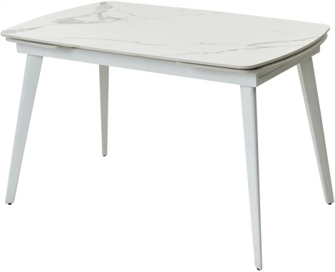 Стол ELIOT 120 GLOSS STATUARIO WHITE SINTERED STONE / WHITE