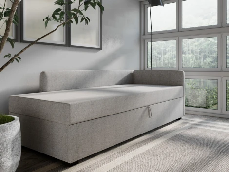 Диван-кровать Arsko Велес Угол правый рогожка серая