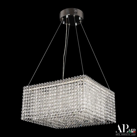 Подвесная люстра светодиодная APL LED Sicilia SH03.40.A.Ni.4000 (220V, хрусталь, на тросе)