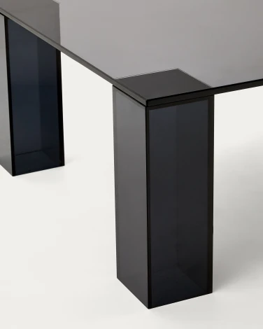 Журнальный столик Adularia из стекла темно-серого цвета 140 x 60 La Forma (ex Julia Grup) арт.205342