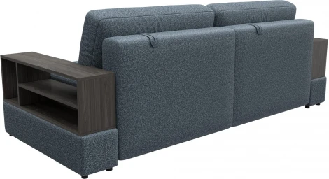 Диван прямой с 2 полками Лига-055 НПБ Лига Диванов (Велюр) арт.129066