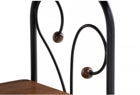 Прикроватная тумба Woodville Клео 2 черная / орех 446217