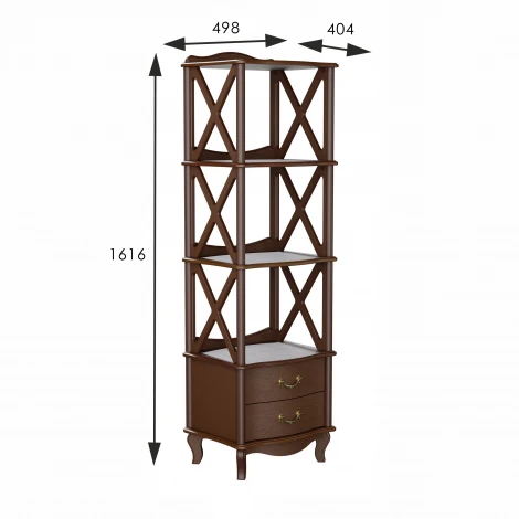Этажерка Джульетта 3 уровня, орех Л от фабрики Mebelik