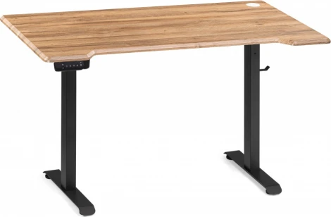 Компьютерный стол Маркос с механизмом подъема 140 (Маркос с механизмом подъема 140х80х75 дуб вотан / черный) Notta арт.578407