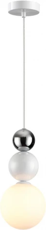 Подвесной светильник Lumion Bonbones 6559/1 белый/белый, хром/металл/металл, стекло G9 1*20W 220V (на проводе, шарики)