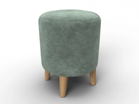 Пуф 002 (ДСП,Фанера/Дерево/Велюр/Зеленый) Лига Диванов 132492