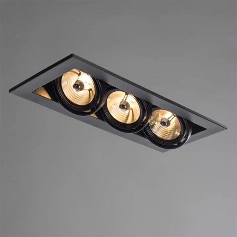 Встраиваемый точечный светильник Arte Lamp Cardani Medio A5930PL-3BK (220V)