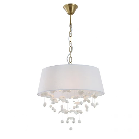 Подвесная люстра с керамическими подвесками (13029/6P White) Indigo Tenerezza V000558 (220V, на цепи)