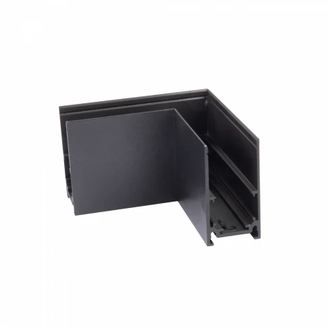 Коннектор угловой горизонтальный 20 мм магнитный 80*80 для накладного шинопровода, черный Vitaluce VT0200025-01