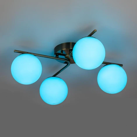 Потолочная люстра RGB на штанге Citilux Адам Смарт CL228A143 (LED, 220V, умный дом - Алиса, Маруся, Салют, шарики)