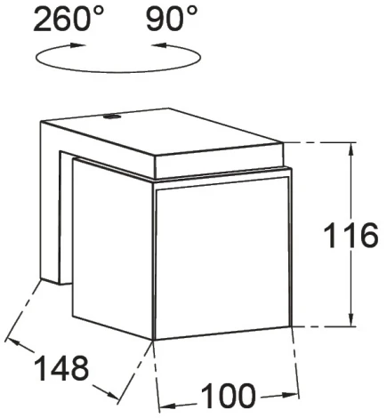 Уличный настенный светильник Oasis Light TUBE LED W1938-1