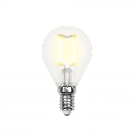 Лампочка светодиодная груша прозрачная E14 7,5W 3000K Uniel LED-G45-7,5W/WW/E14/CL GLA01TR