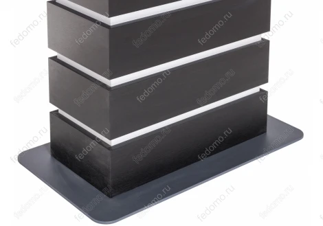 Стол на тумбе Woodville Фернан белый / венге 462379