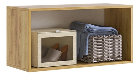 Бери Антресоль двухдверная, цвет дуб крафт золотой/графит Mebelson (арт.MPR-025.2564)