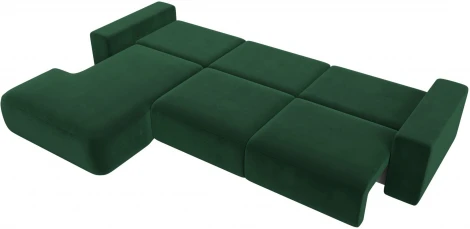 Диван угловой Лига-036 НПБ Классик Лонг левый угол (Зеленый/Велюр) Лига Диванов арт.121393L