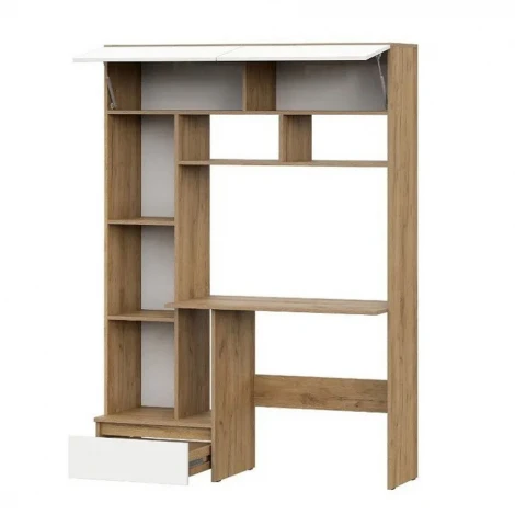 Стол компьютерный Арника Некст 1, Дуб Золотой, Белый