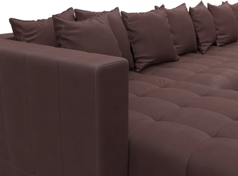 Диван П-образный Лига-052 НПБ МегаЛонг Лига Диванов (Замша) арт.128880