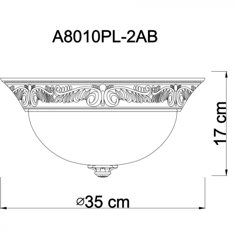 Потолочный светильник Arte Lamp Piatti A8010PL-2AB