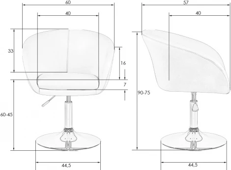 Кресло дизайнерское DOBRIN EDISON BLACK (черный велюр (1922-21)) Dobrin