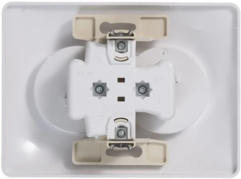 Розетка встраиваемая двойная без заземления (белый) Systeme Electric Glossa GSL000120