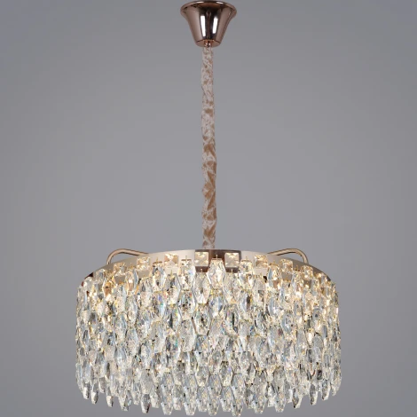 Подвесная люстра светодиодная хрустальная с регулировкой цветовой температуры Reluce 28500-0.4-500 MX GD