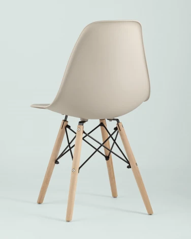 Стул Eames Style DSW бежевый x4 (разборный каркас) Stool Group арт.УТ000037158