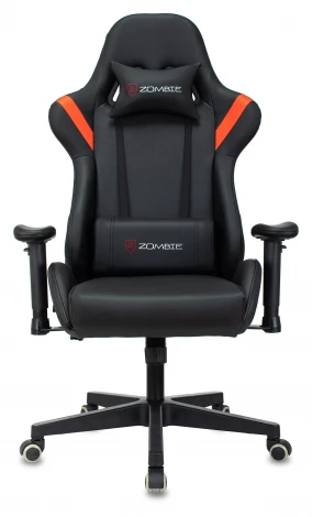 Кресло игровое Zombie Formula черный/красный эко.кожа крестов. пластик черный RED