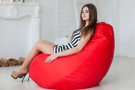 Кресло мешок Dreambag Груша Красное (Оксфорд) (L, Классический) 5001111