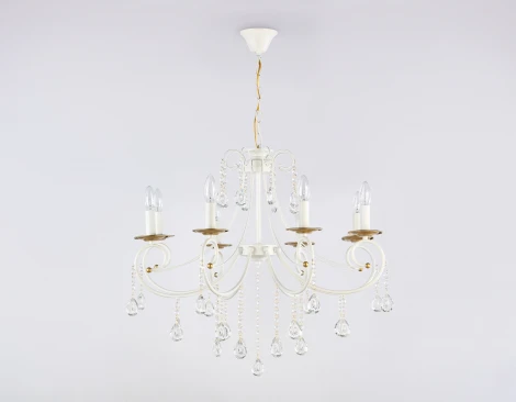 Подвесная люстра с хрусталем Ambrella Classic TR4917 (220V, подвески, на цепи, подсвечник, свеча)